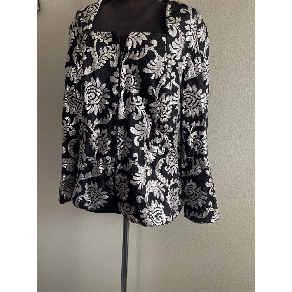 Alex Evenings Women Sequence Jacket Size 1X